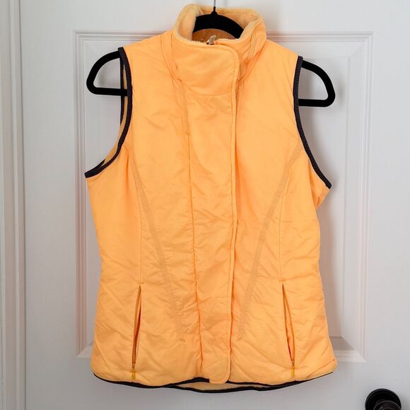 Women Lululemon Glacier Vest Puffer Vest in Fire Rapid Yellow Size 8 - Picture 1 of 9